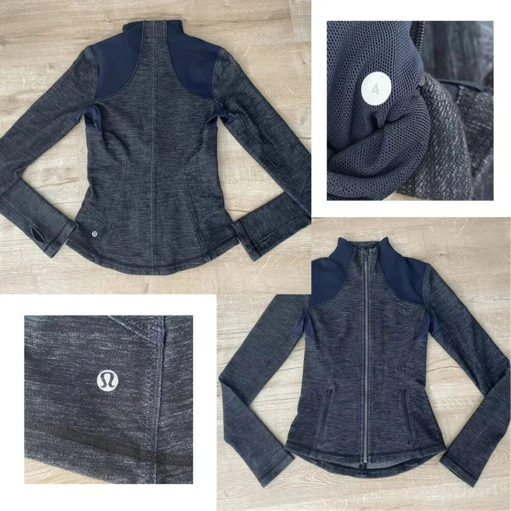 {RARE} Lululemon - Reversible Slub Denim Forme Jacket W4A47S | Inkwell | Size 4
